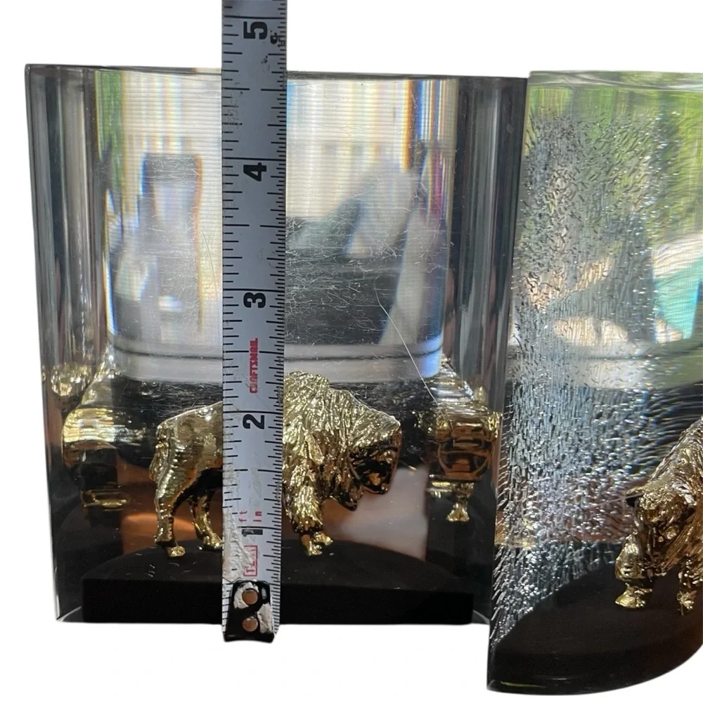 Golden Buffalo Bookends